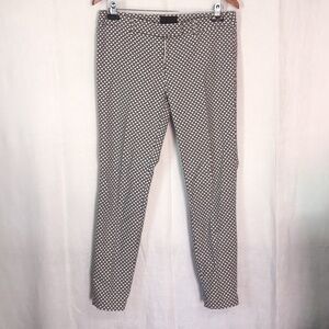 Cynthia Rowley Navy Cream Straight Leg Ankle Pant Size 8